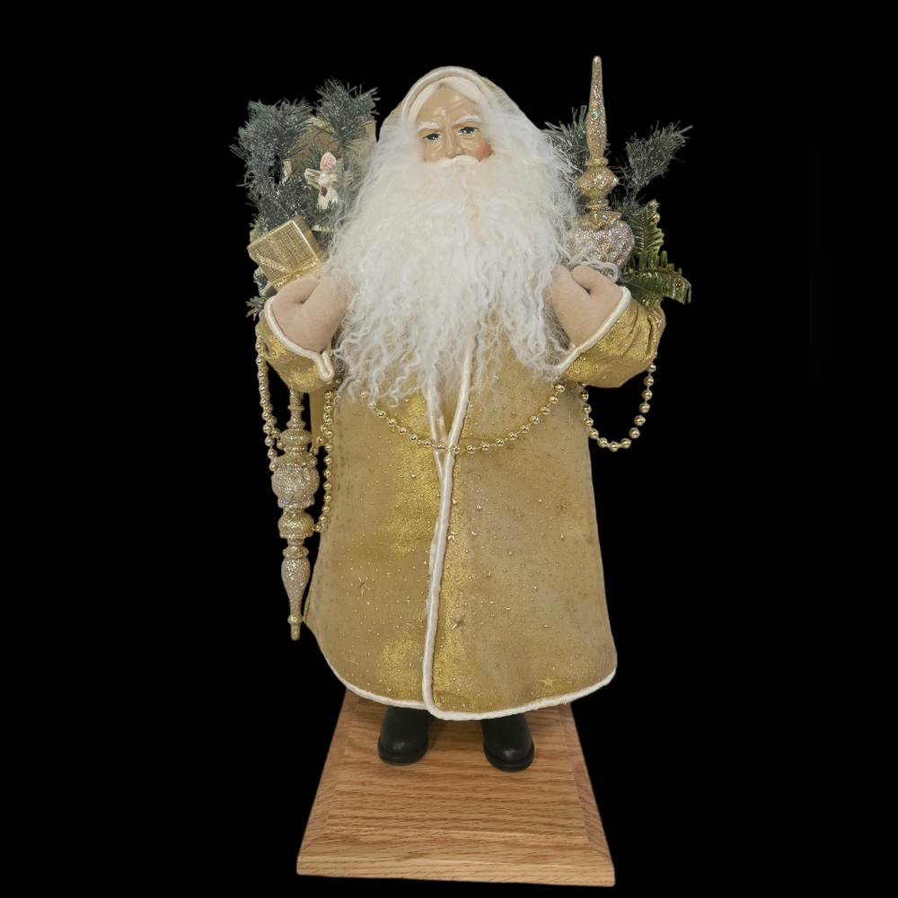 Lynn Haney Santa Golden Splendor 2007 signed 17" high